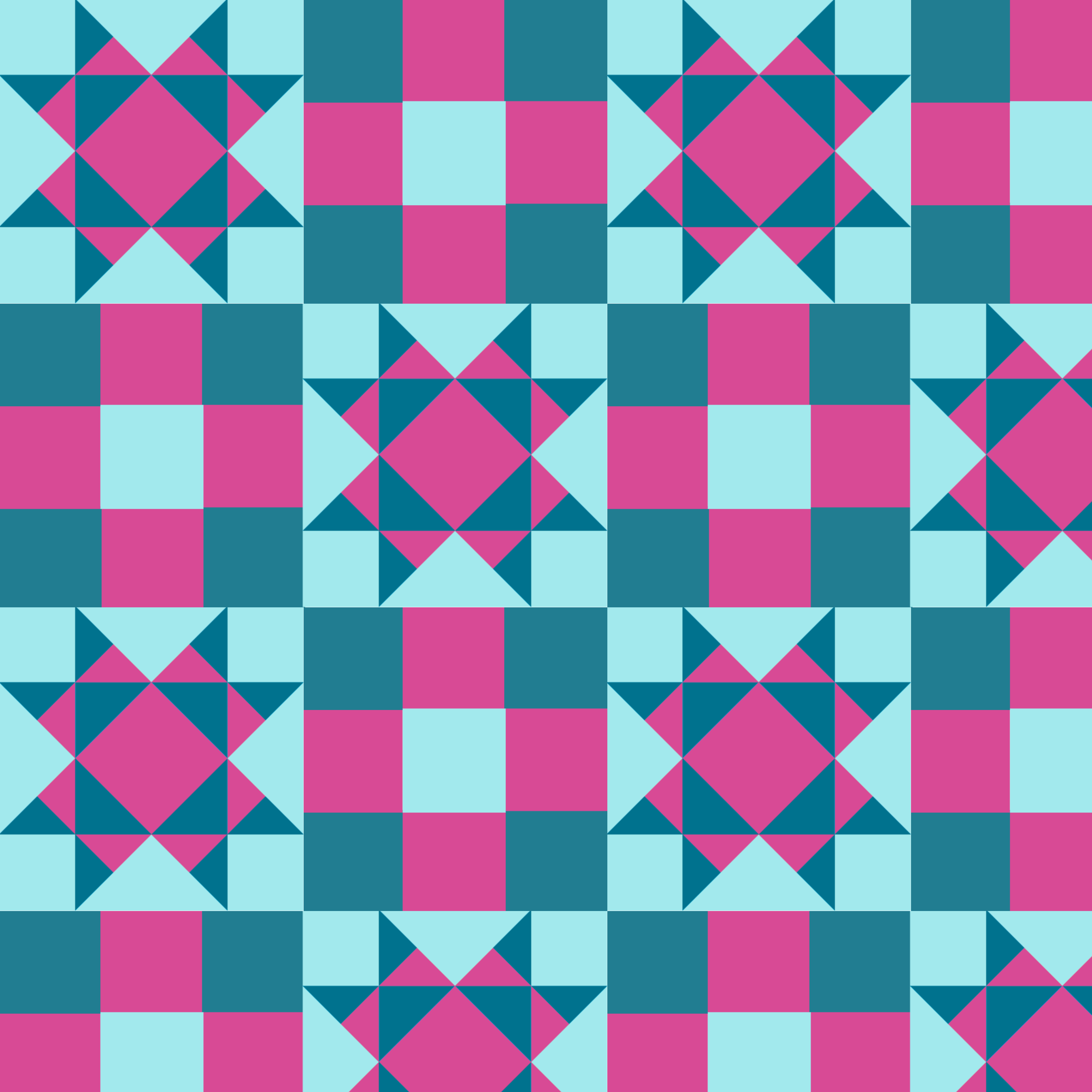 Quilt Block Mag/Teal