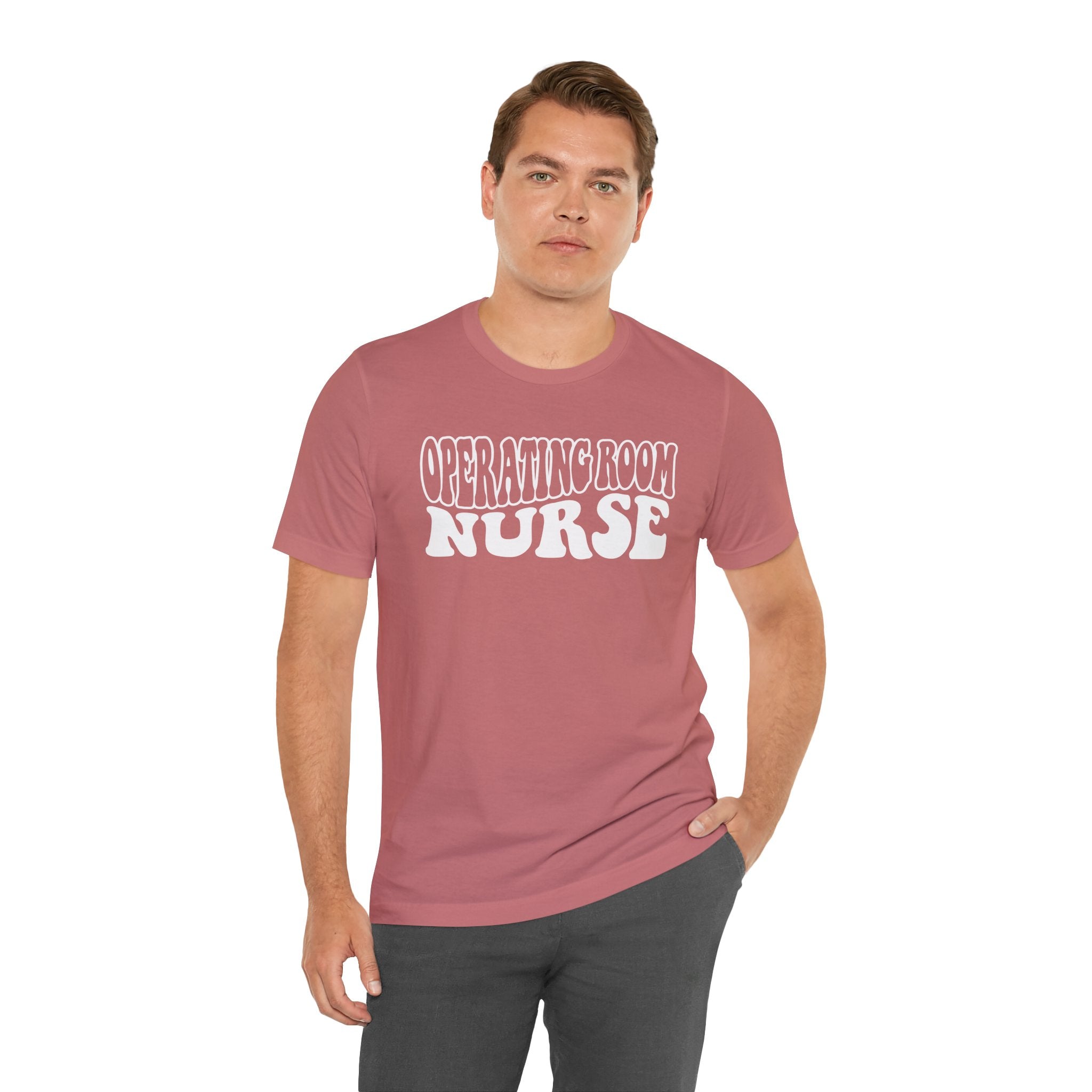 Operating Room Nurse T‑Shirt — Retro Script Surgical Nurse Tee