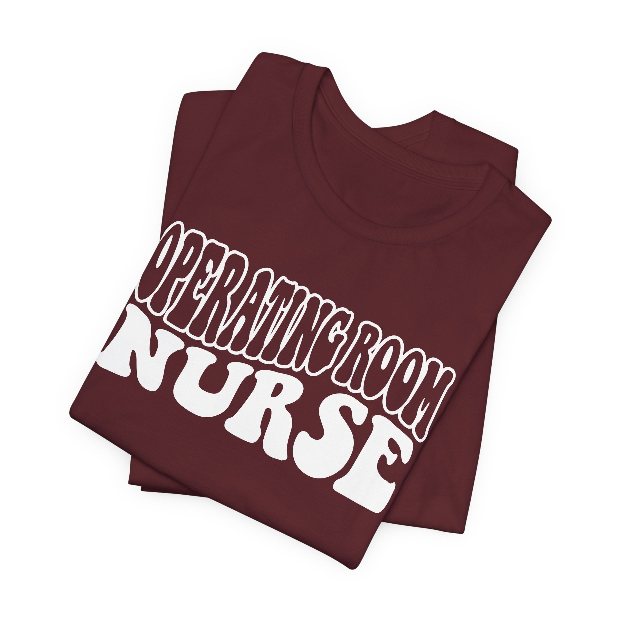 Operating Room Nurse T‑Shirt — Retro Script Surgical Nurse Tee