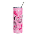 20oz Pink Disco Tumbler — Cowgirl Stars & Mirror Ball Stainless Steel Travel Cup