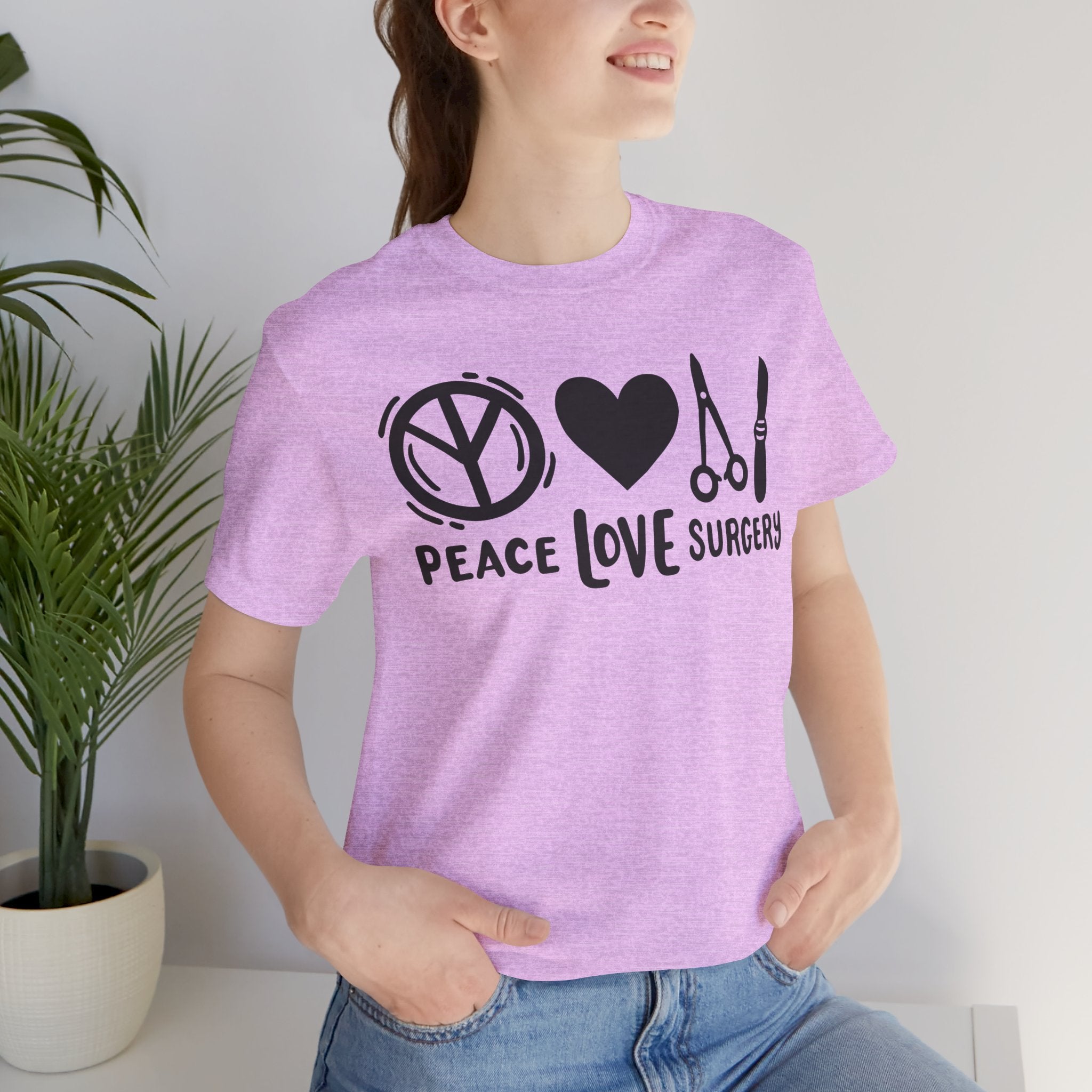 Peace, Love, Surgery Unisex Short Sleeve