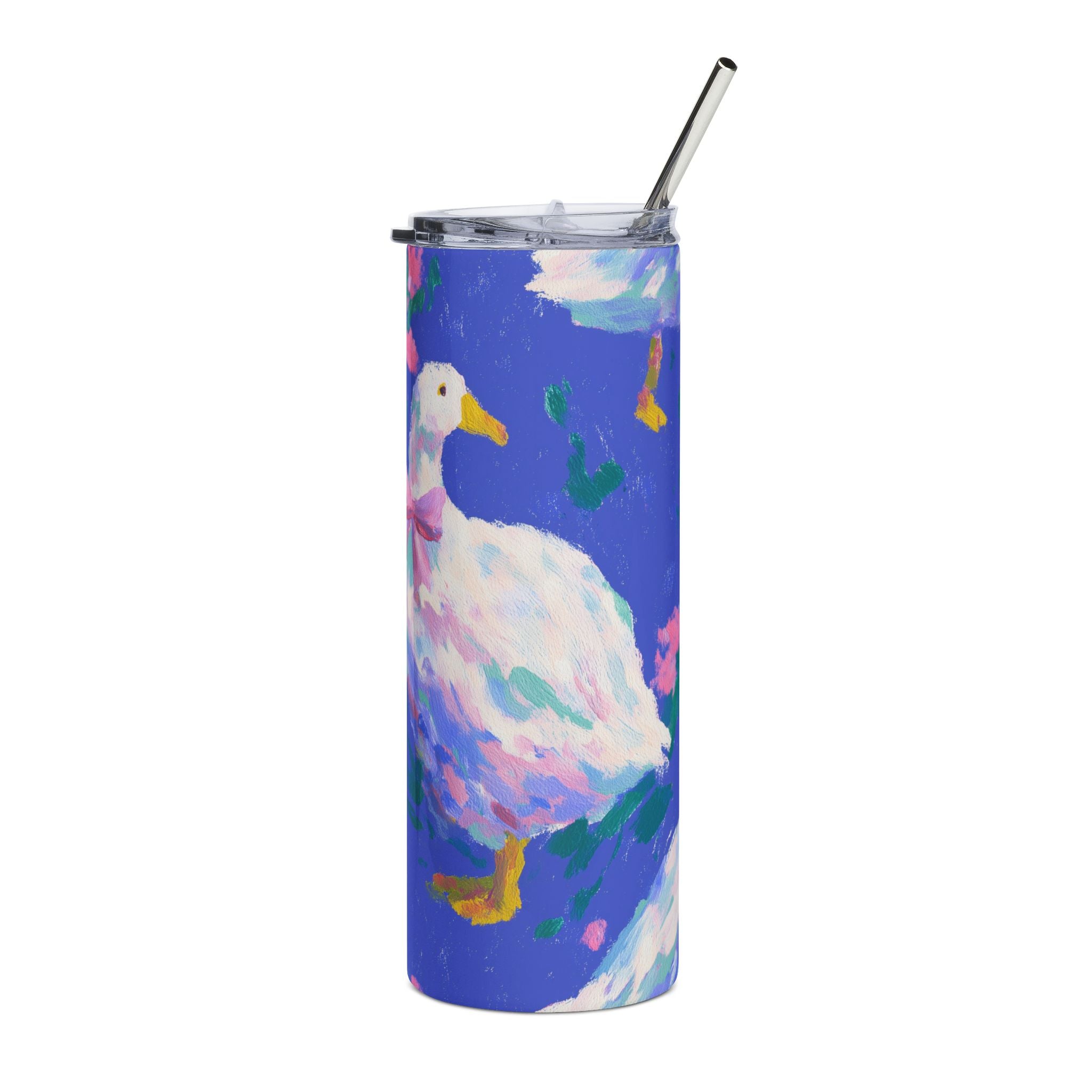 Stainless Steel Tumbler Floral Duck 20oz
