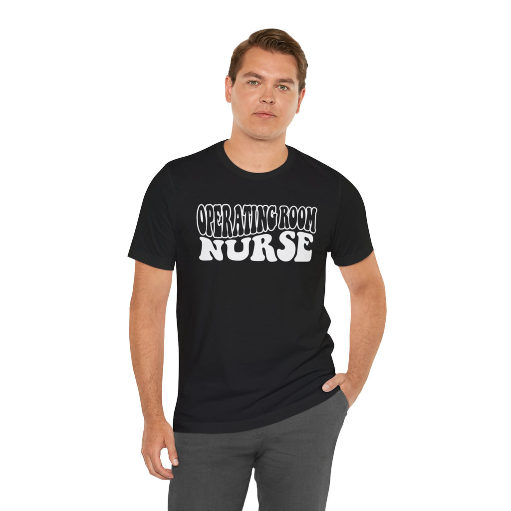 Operating Room Nurse T‑Shirt — Retro Script Surgical Nurse Tee