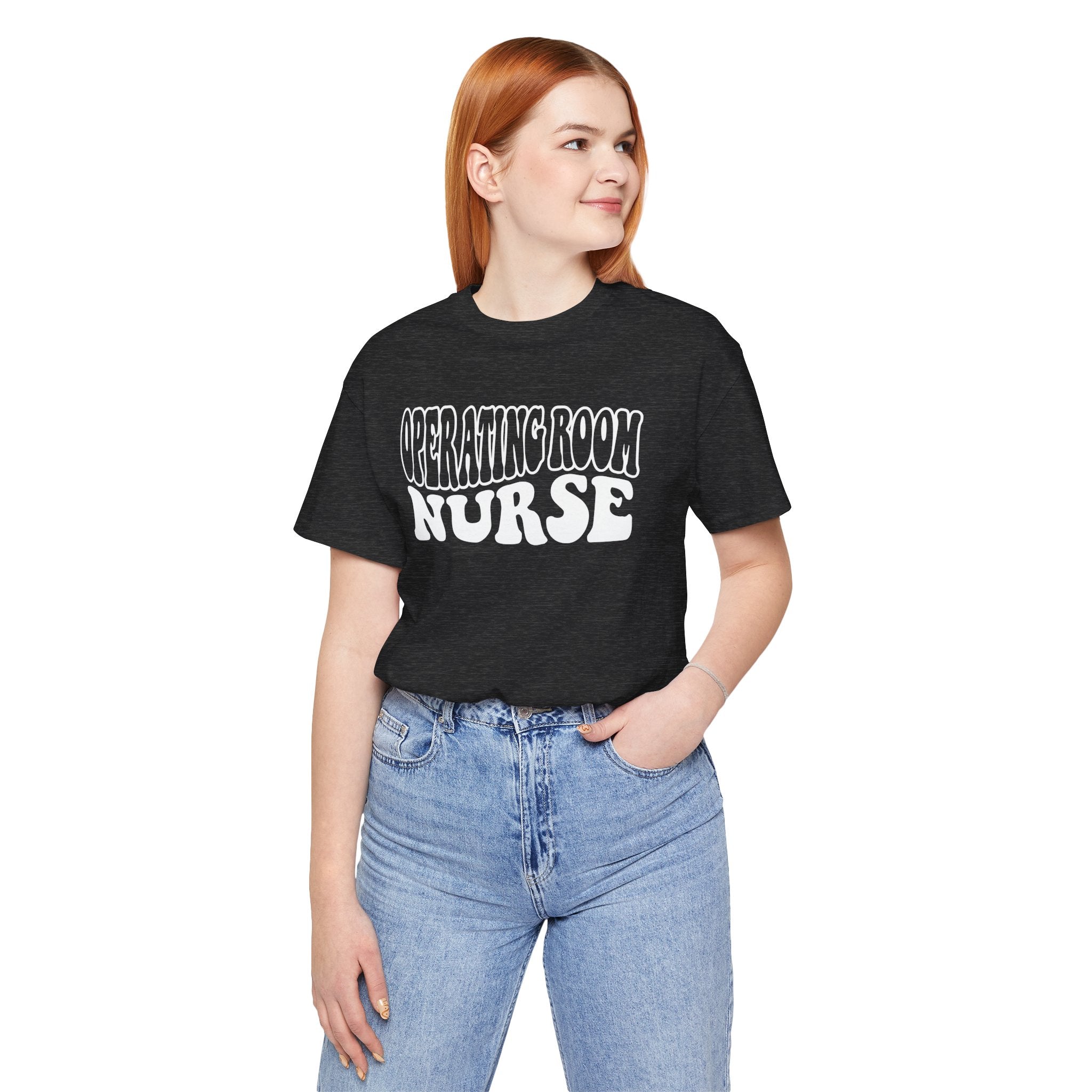 Operating Room Nurse T‑Shirt — Retro Script Surgical Nurse Tee