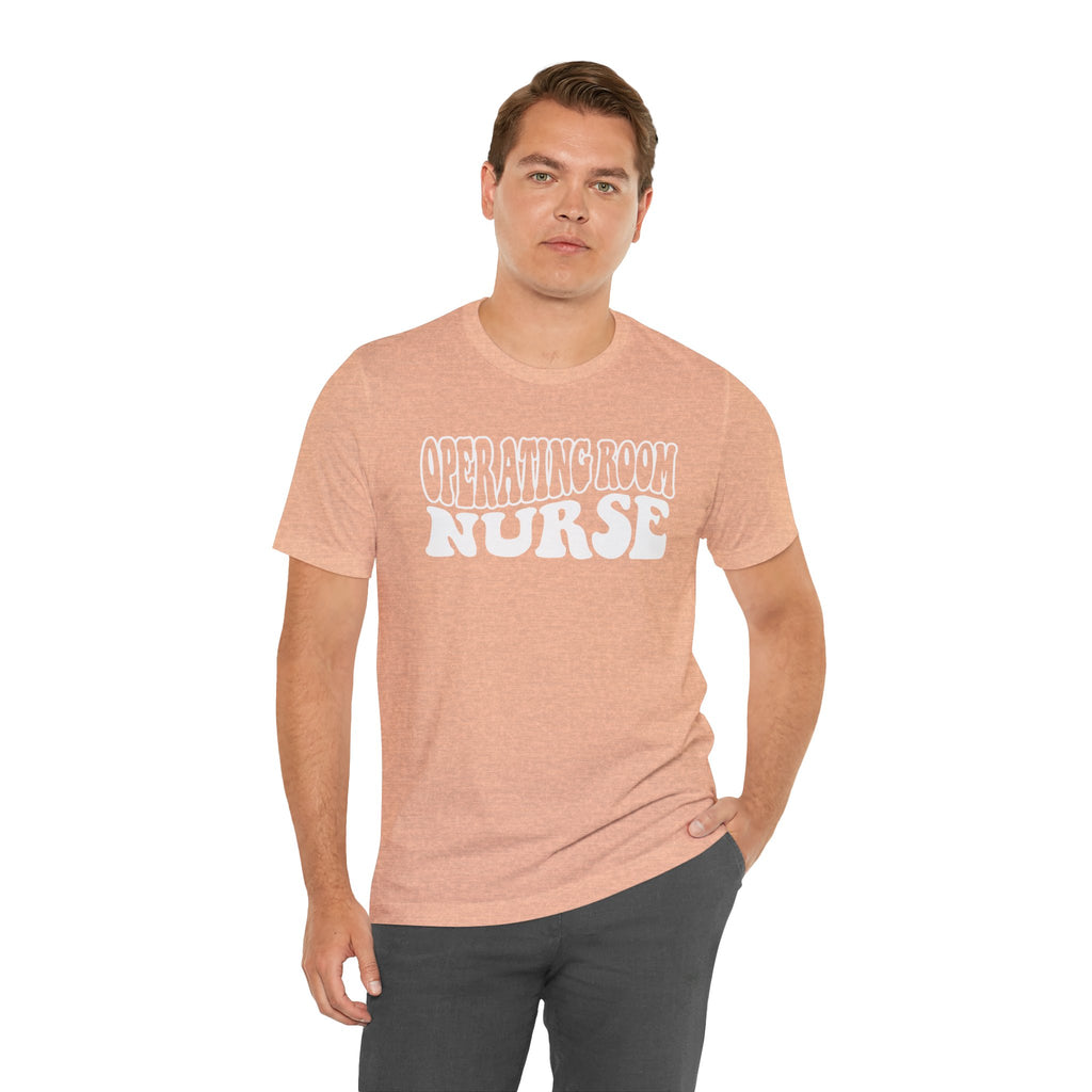 Operating Room Nurse T‑Shirt — Retro Script Surgical Nurse Tee