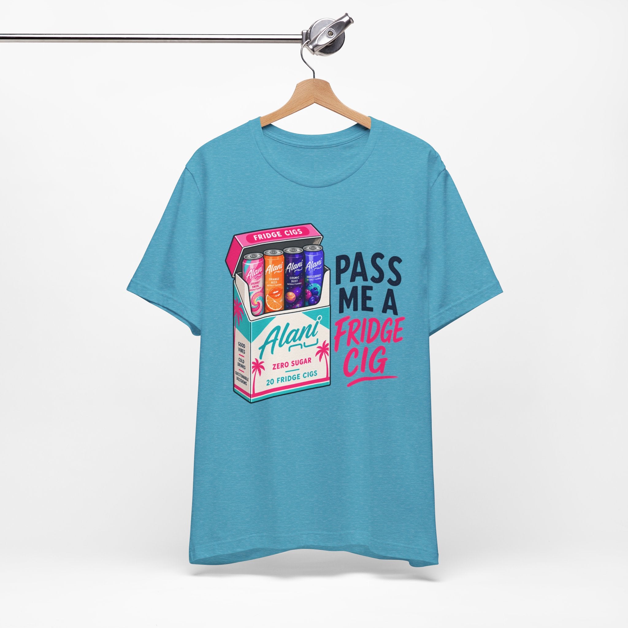 Fridge Cig Tee - "Pass Me a Fridge Cig" Retro Beverage Graphic T-Shirt