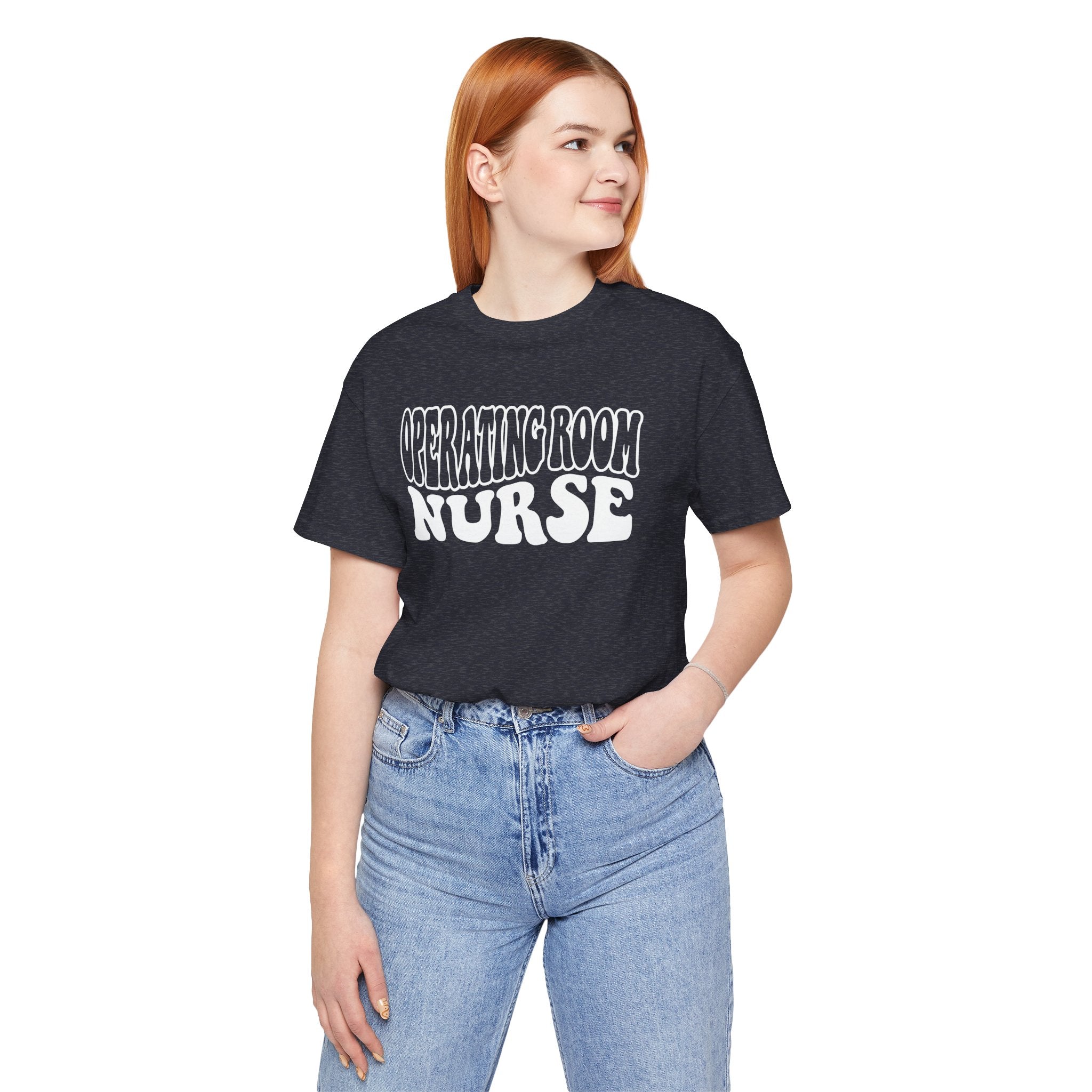 Operating Room Nurse T‑Shirt — Retro Script Surgical Nurse Tee