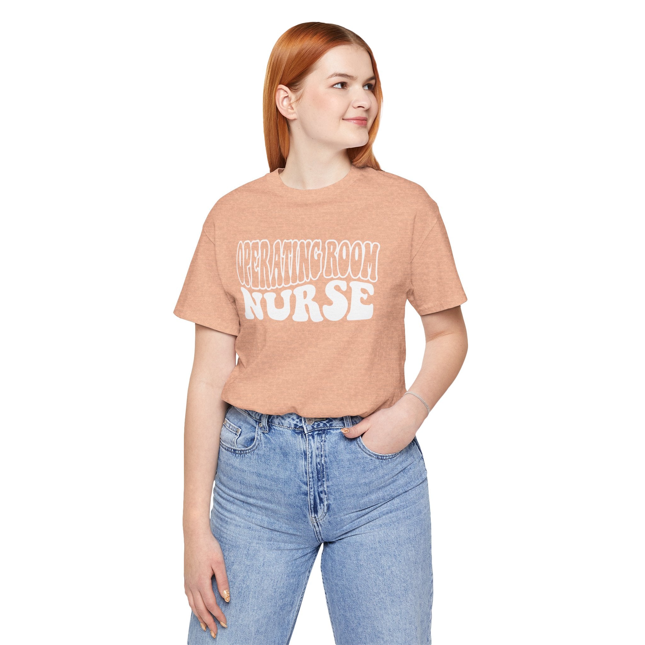Operating Room Nurse T‑Shirt — Retro Script Surgical Nurse Tee