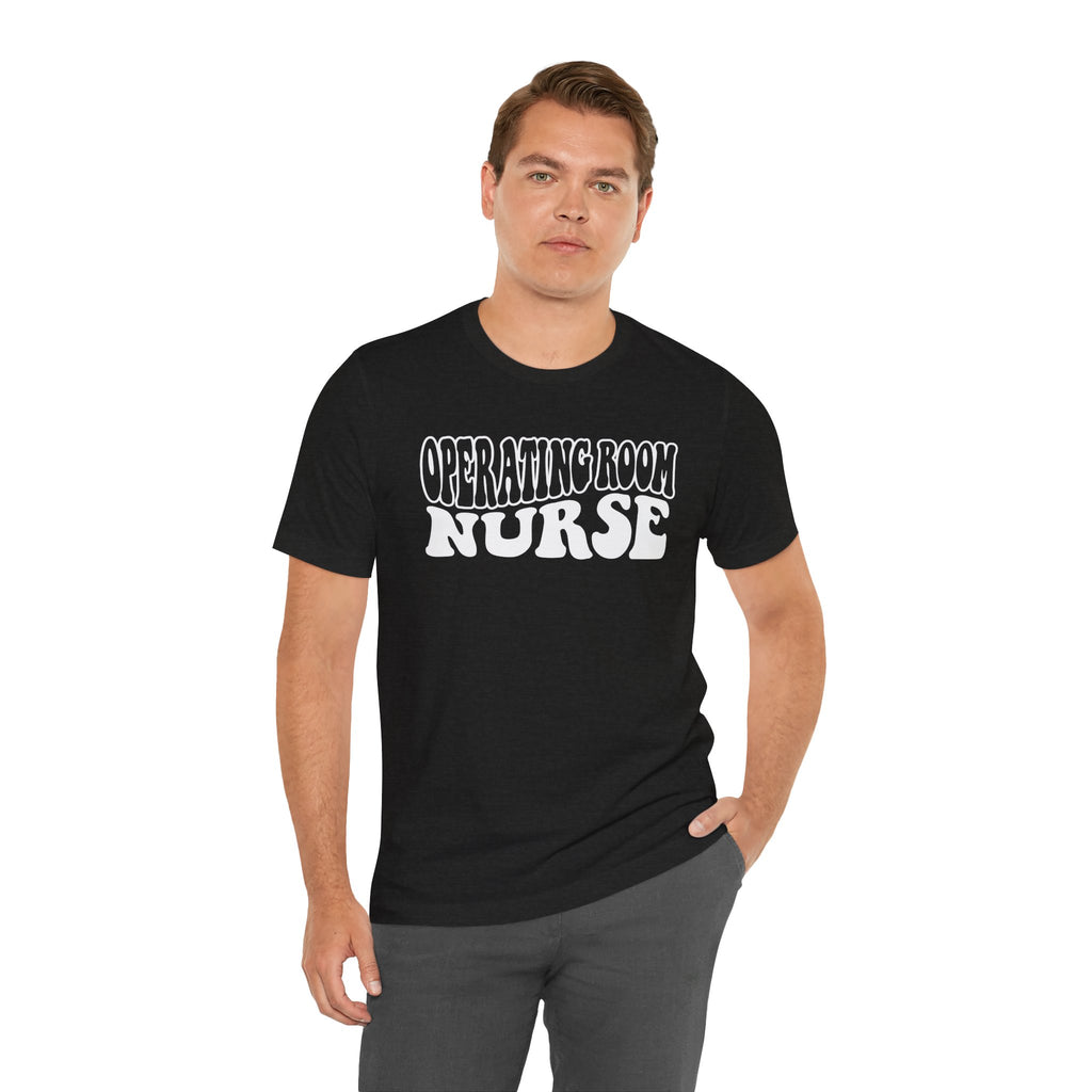 Operating Room Nurse T‑Shirt — Retro Script Surgical Nurse Tee