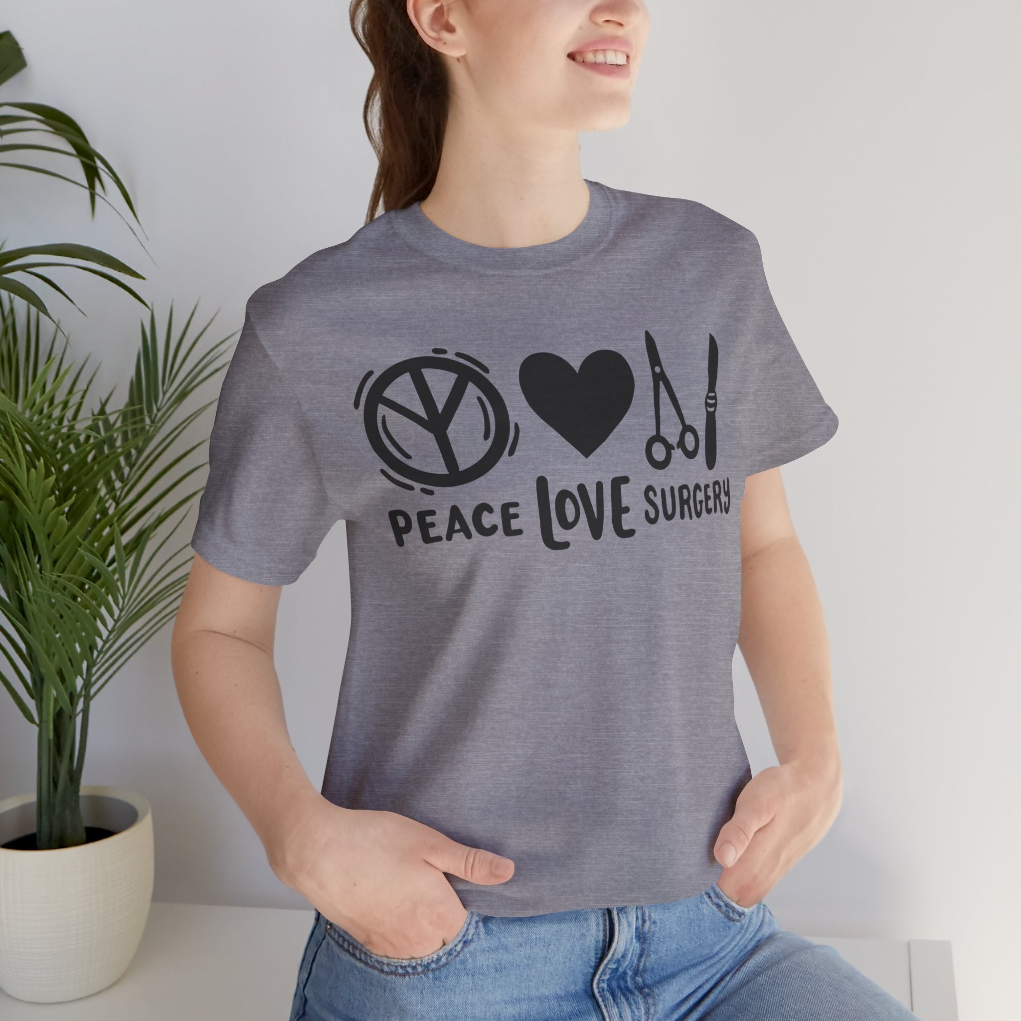 Peace, Love, Surgery Unisex Short Sleeve