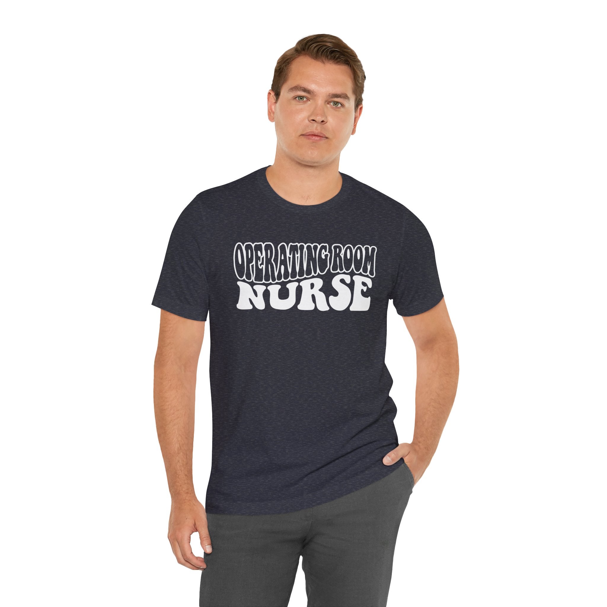 Operating Room Nurse T‑Shirt — Retro Script Surgical Nurse Tee