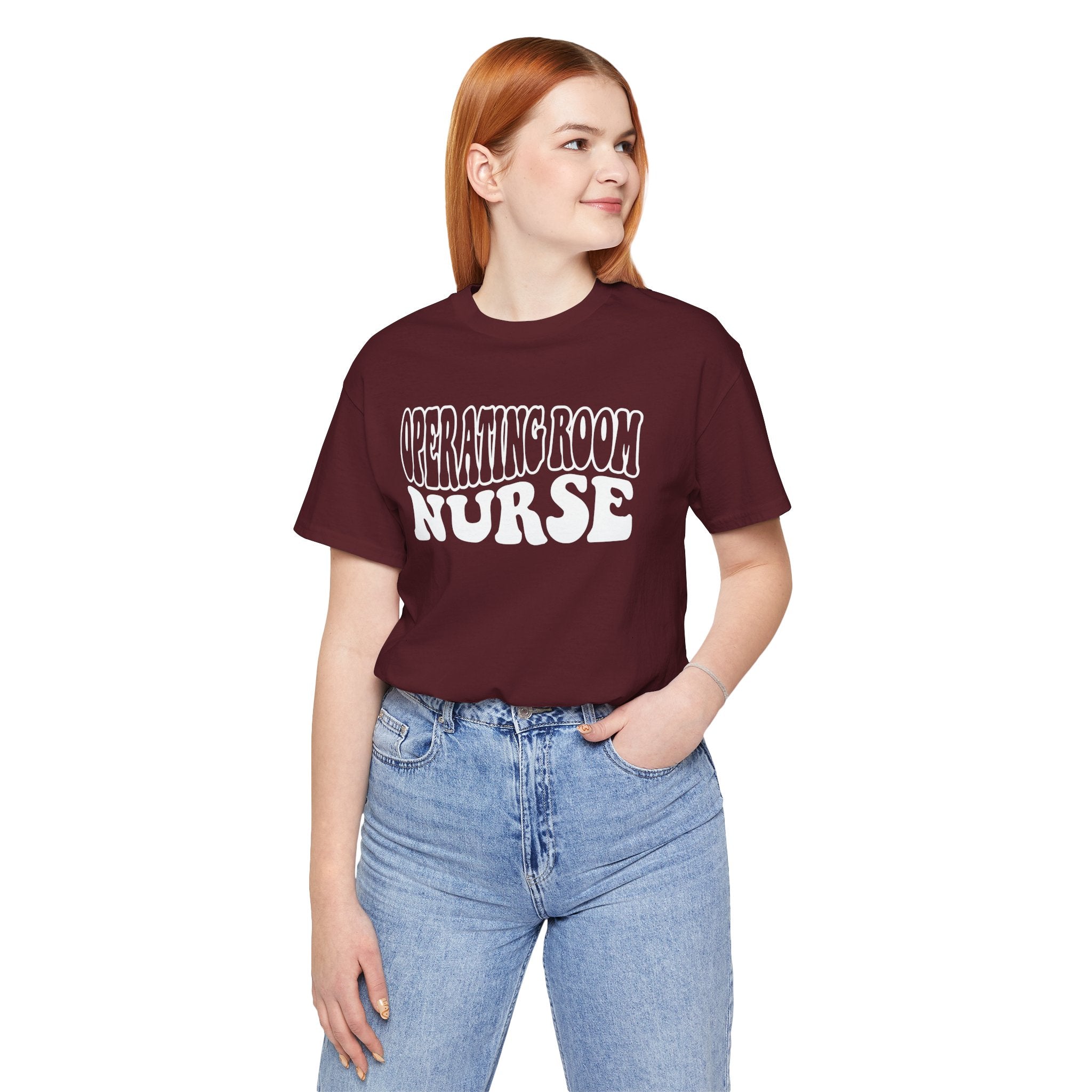Operating Room Nurse T‑Shirt — Retro Script Surgical Nurse Tee