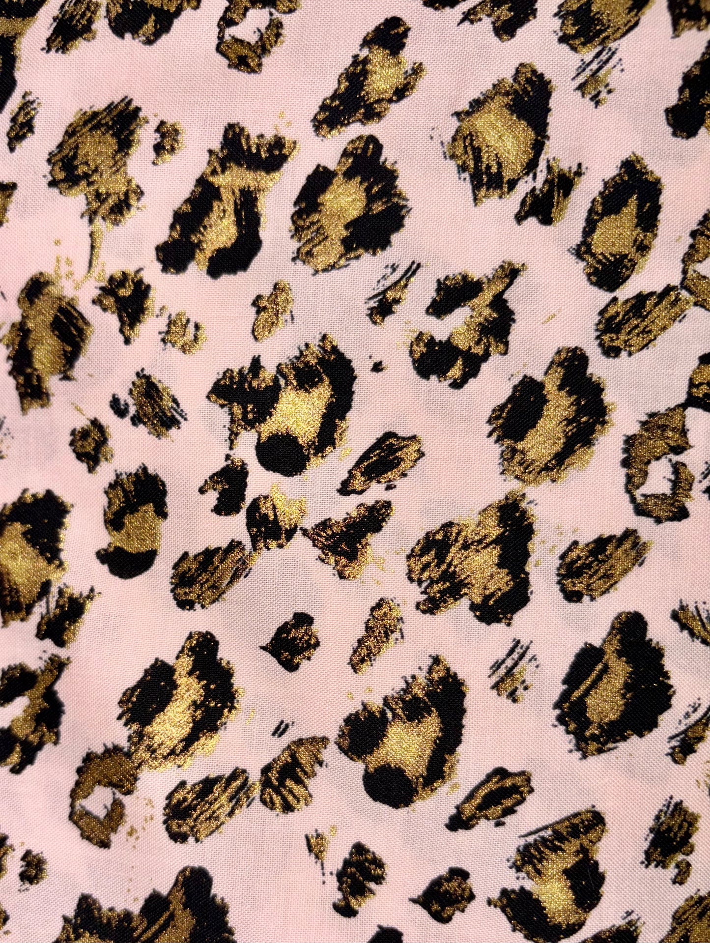 Gold Cheetah on Soft Pink