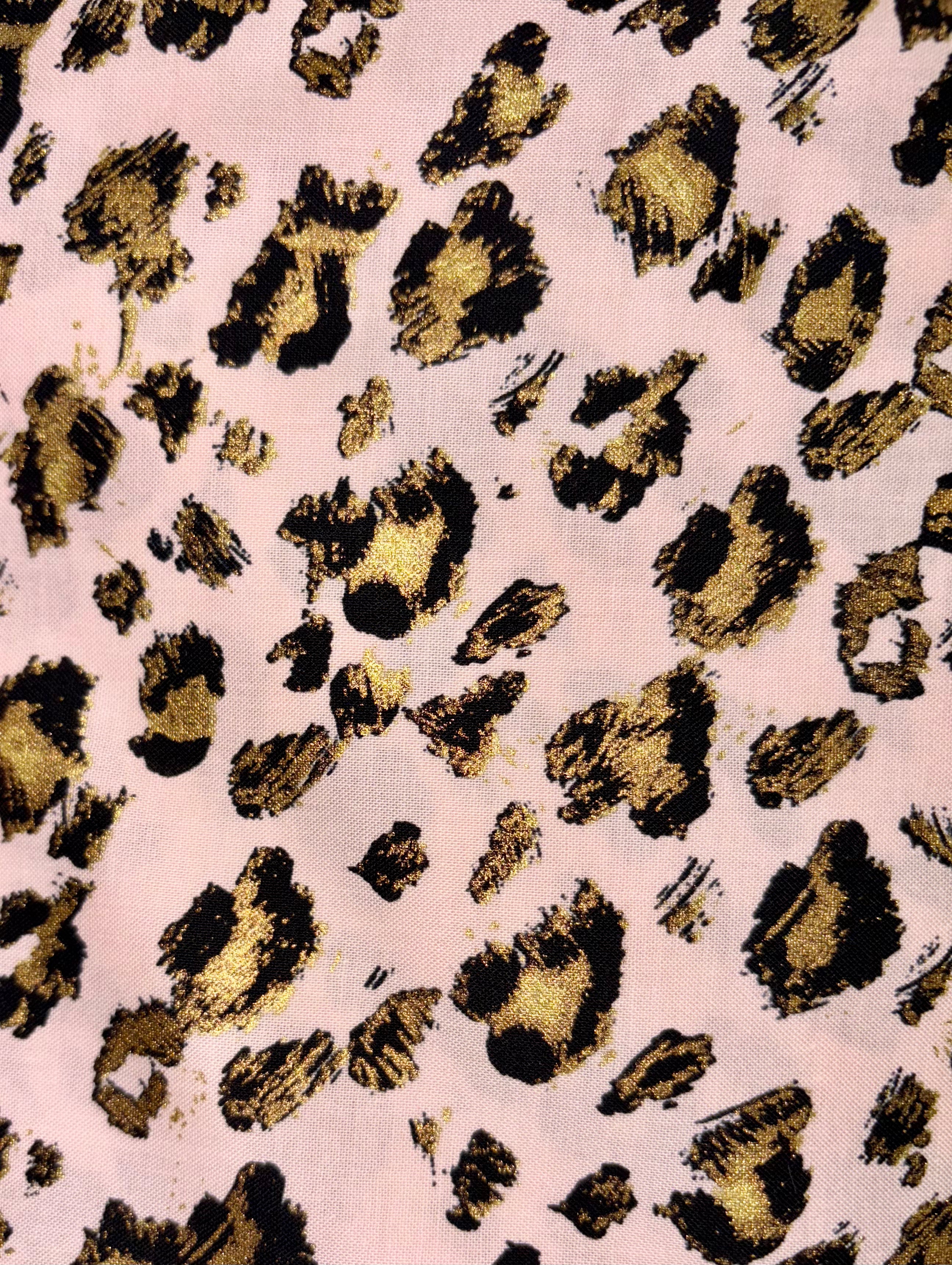 Gold Cheetah on Soft Pink