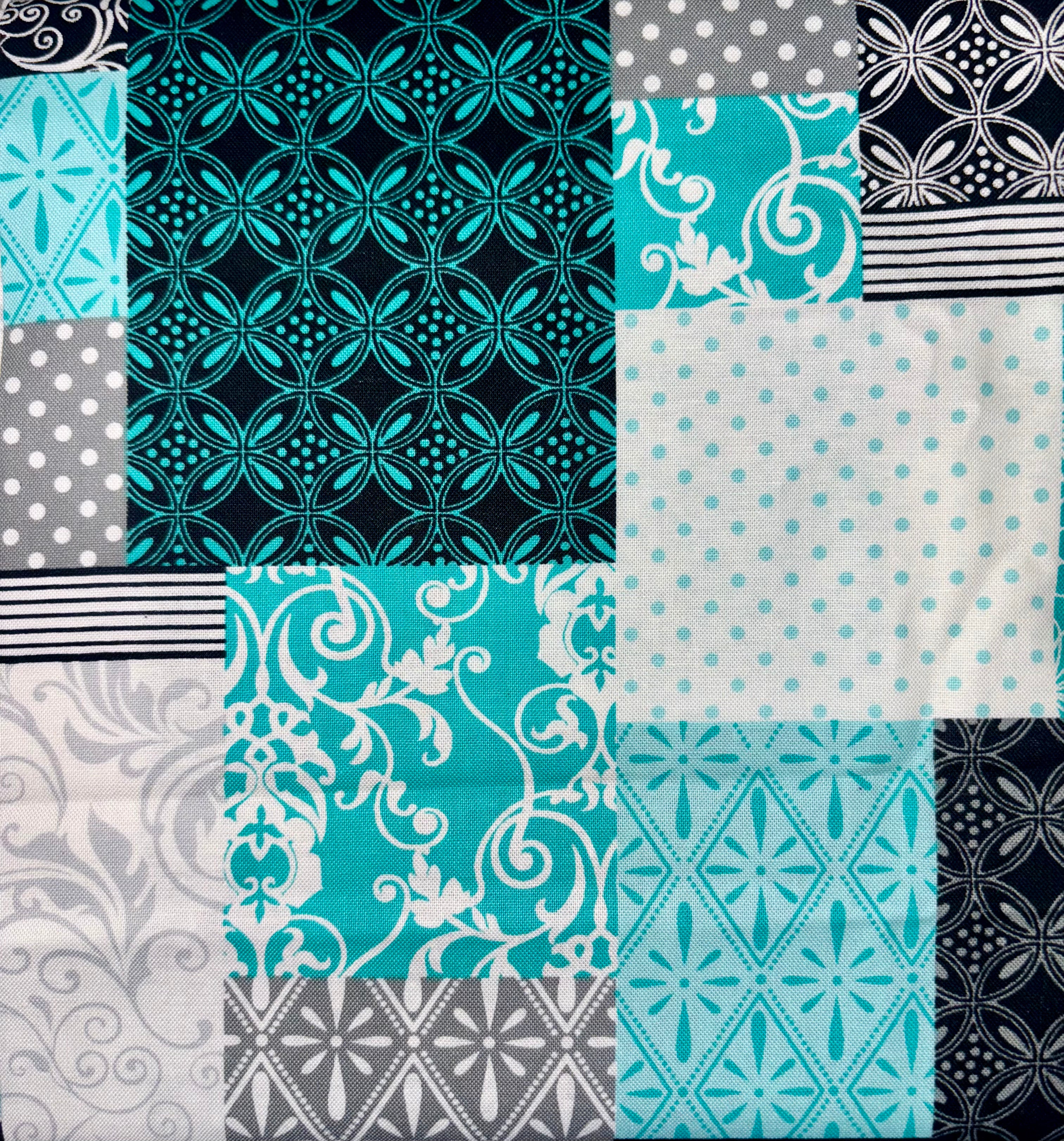 Quilted Blue/Black