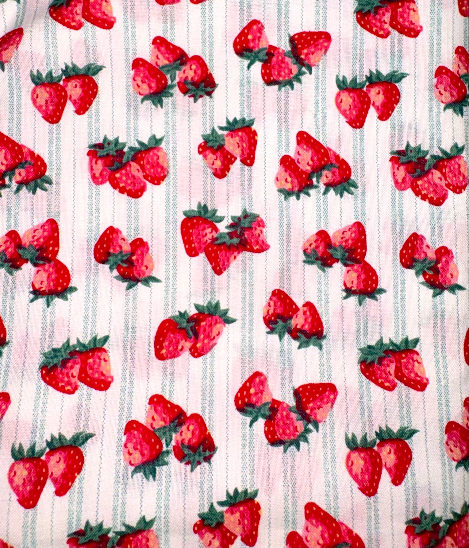 Strawberries on stripes