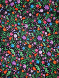 Small Bright Floral on Black